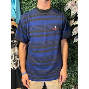 vtg 90s HYPERACTIVE SEAHORSE STRIPED Tshirt medium // vintage skate beach surfer